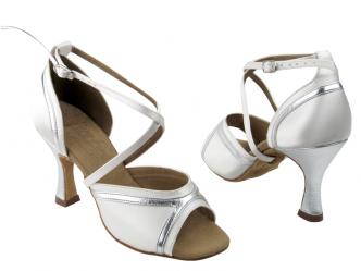 dansschoenen wit satijn  